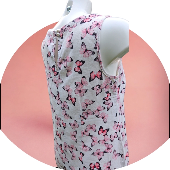 VGC Size 10 linen mix slip dress, light, cool, breezy perfect summer dress ☀️ - Picture 3 of 13